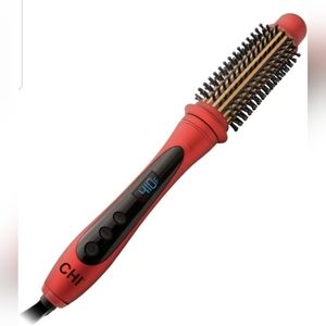 CHI Tourmaline 1.25" Ceramic Heated Round Brush - Ruby Red